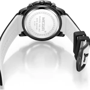 White and black watch strap
