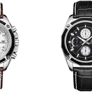 Men's chronographs with leather straps
