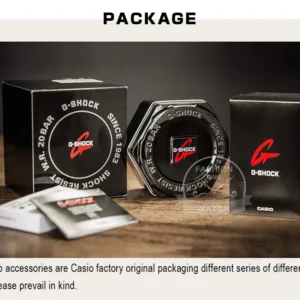 Watch packaging and accessories.