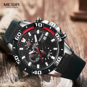 Men's black chronograph watch