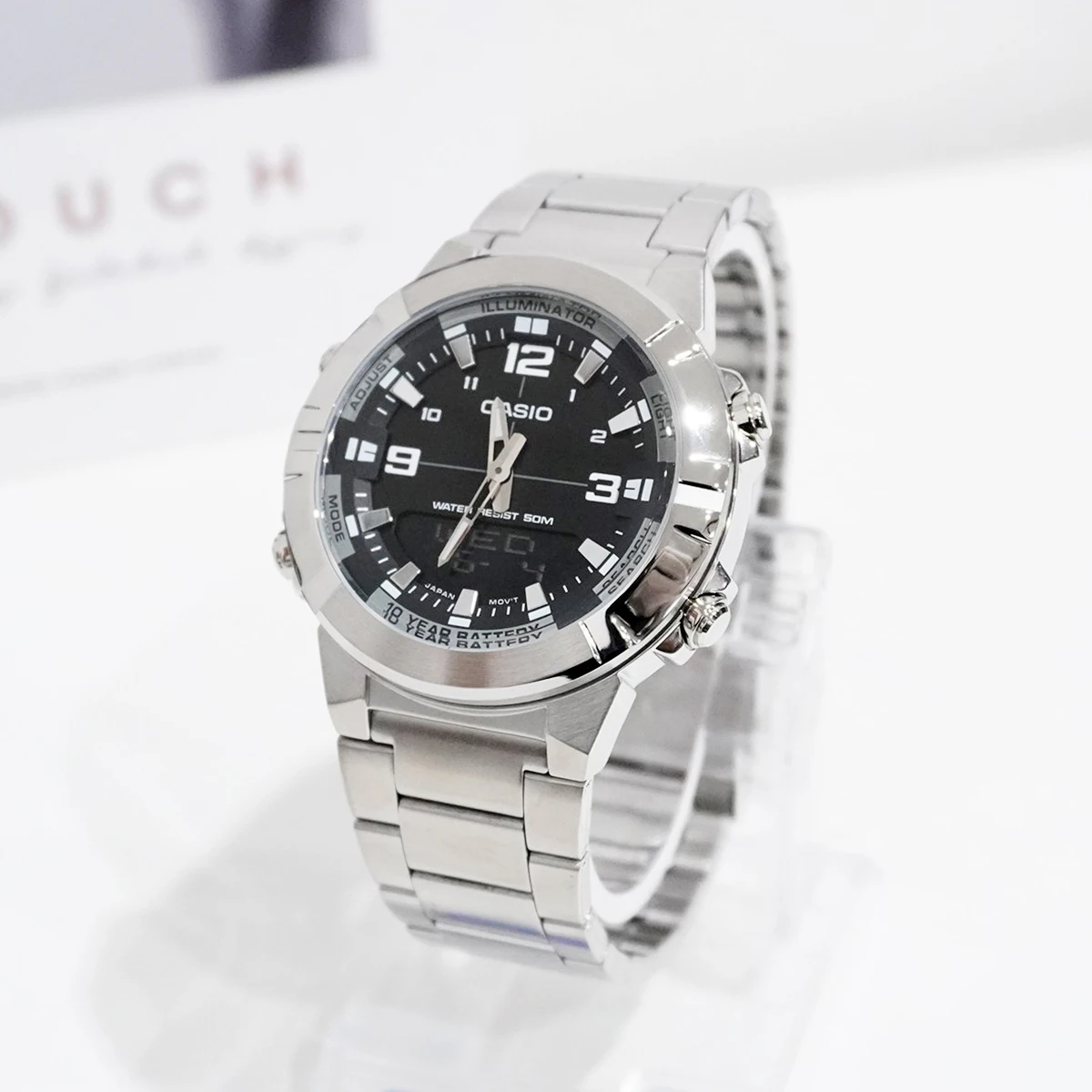 casio watch for men quartz watch relogio masculino fashions style amw 870d 1a Silver analog digital watch