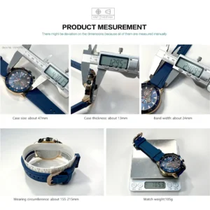 Watch measurements and weight