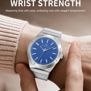 Men's blue dial watch