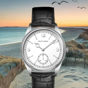 Elegant watch on beach