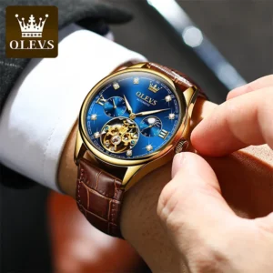 Blue automatic men's watch