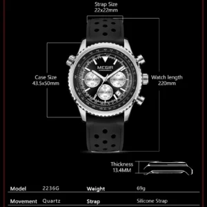 Watch specifications and diagram