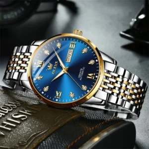 Blue automatic men's watch