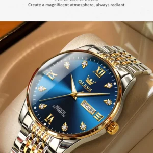 Luxury blue dial watch