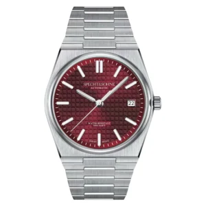 Red dial automatic watch