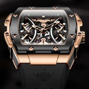 Luxury tonneau watch dial.