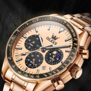 Rose gold men's watch