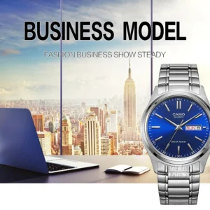 Business watch on office desk