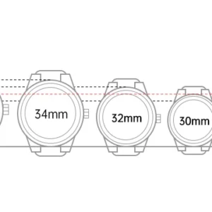 Watch size comparison diagram