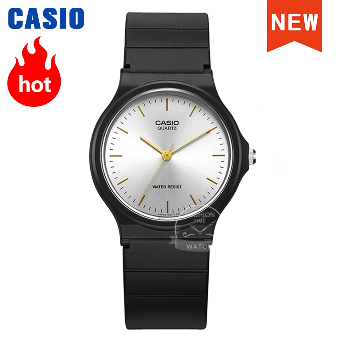 casio watch men top brand luxury set 30m waterproof men watch quartz military wrist watch neutral sport relogio mq 24 7e2/7b3 Black quartz watch with silver dial