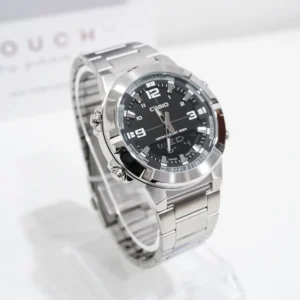 Silver analog digital watch