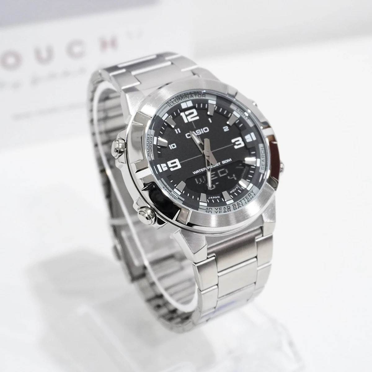 casio watch for men quartz watch relogio masculino fashions style amw 870d 1a Silver analog digital watch