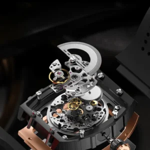 automatic watch movement exposed