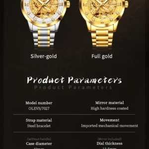 Luxury mechanical watches, two colors