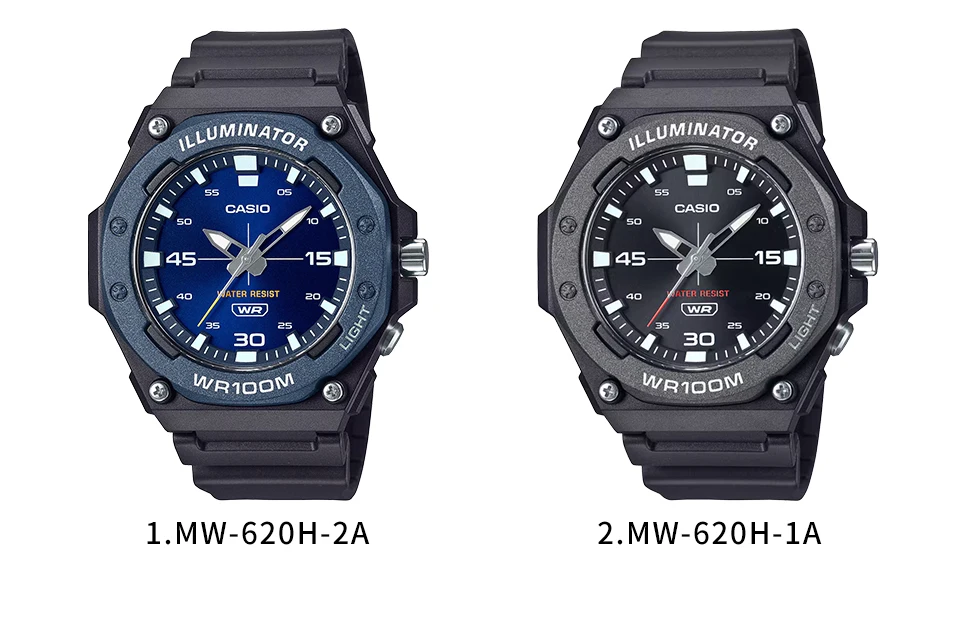 casio watch for men new model top set waterproof quartz casual watch relogio masculino часы мужские наручные mw 620h series Two Casio sports watches.