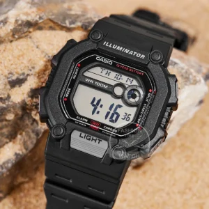 Black digital watch with Illuminator
