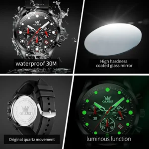 Waterproof watch features and functions