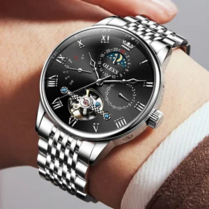Men's automatic skeleton watch