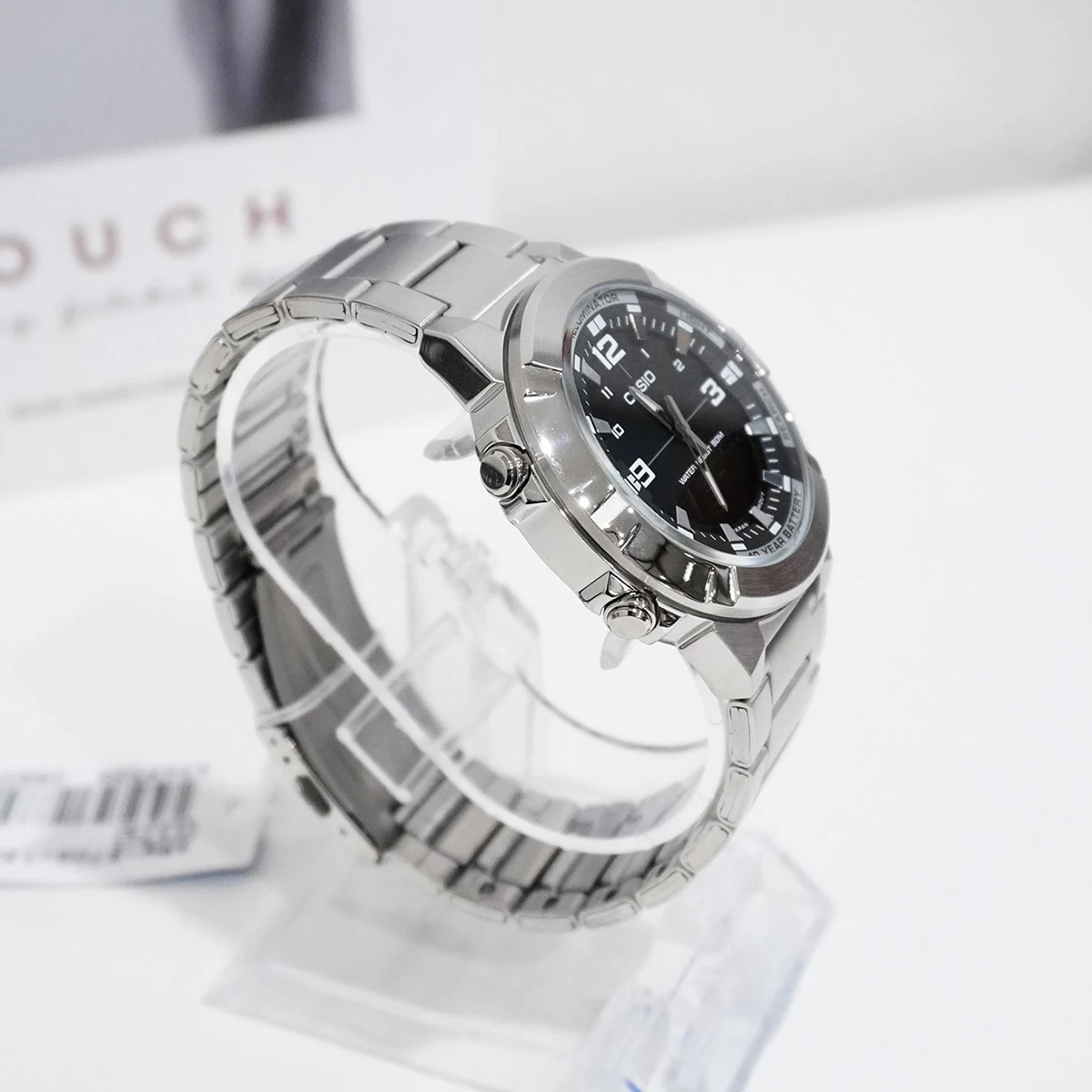 casio watch for men quartz watch relogio masculino fashions style amw 870d 1a Stainless steel watch with black dial