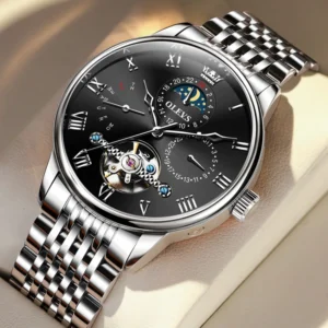 Luxury automatic moon phase watch
