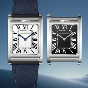 Two watches, front and back.