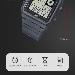 Digital watch with LED display