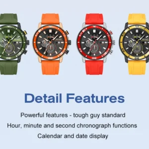 Four colorful sport watches