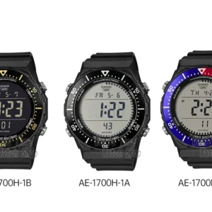 Three digital watches displayed