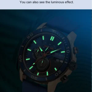 Luminous watch dial detail