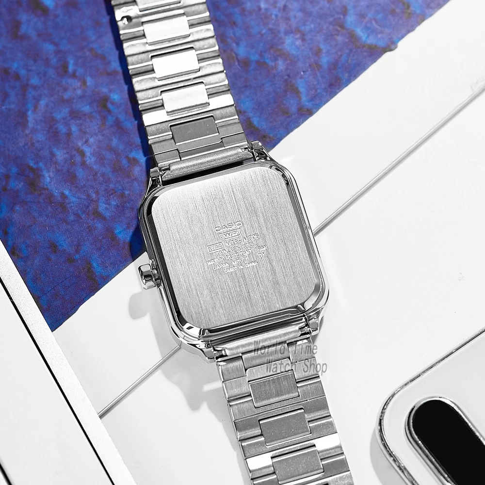 casio wrist watch for men fashion top luxury set quartz waterproof limited edition model new style moonphase square watchs Square metal watch back.