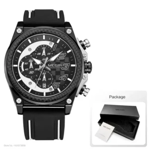Men's chronograph watch with package