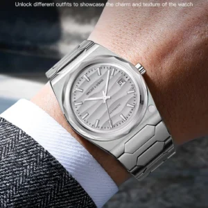 Men's silver automatic watch