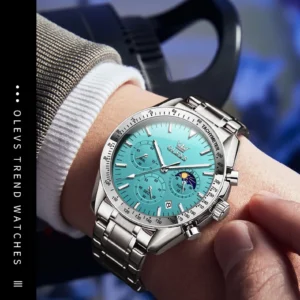 Men's turquoise dial watch