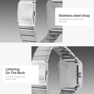 Silver stainless steel watch band