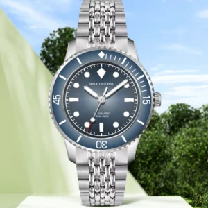 Mens silver dive watch