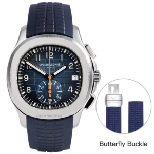 Blue rubber strap watch