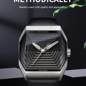Octagonal black watch face