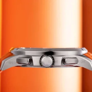 Orange watch side view
