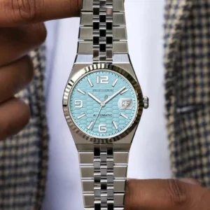 Light blue automatic watch
