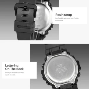 Black watch resin strap details