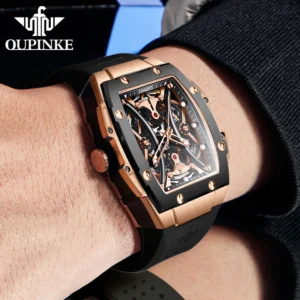 Men's skeleton watch