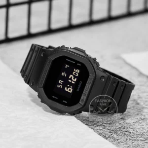 Black digital watch with display