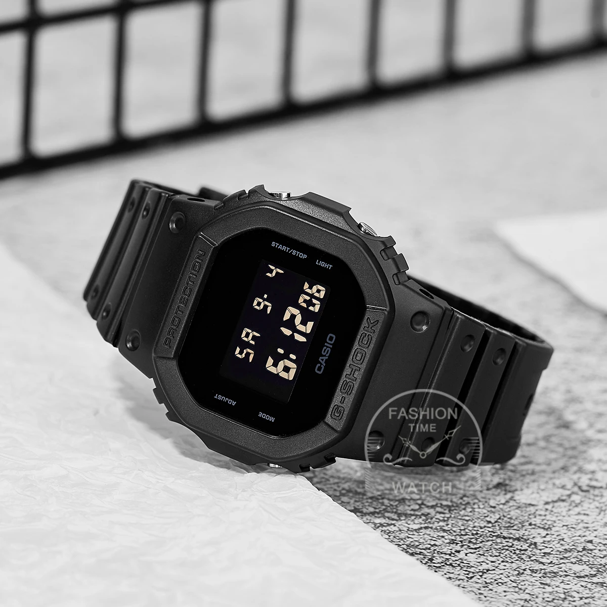casio g shock watch for men top luxury set military digital watch reloj casio hombre dw 5600ubb 1 Black digital watch with display