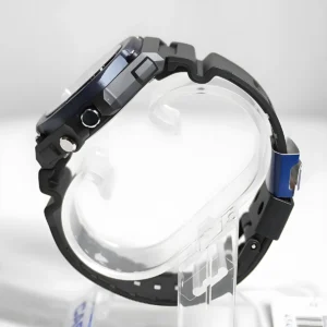 Black digital watch side view