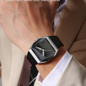 Men's geometric dial watch