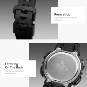 Black watch resin strap close-up